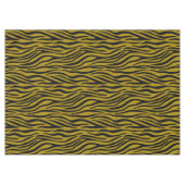 Zebra Stripes in Safari Black and Brown  テーブルクロス (正面(横))
