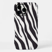 Zebra Stripes iPhone Case – Black & White Pattern iPhoneケース (裏面)