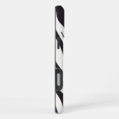 Zebra Stripes iPhone Case – Black & White Pattern iPhoneケース (右側面)