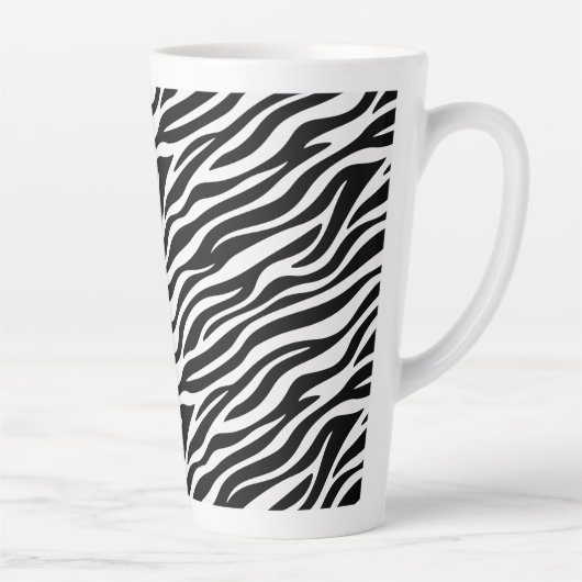 Zebra Stripes Seamless Pattern Animal Print-60492 カフェラテマグ (右)