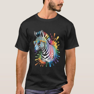 Zebra Sunglasses Artwork African Animal Lover Safa Tシャツ