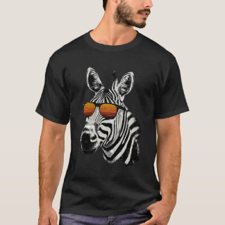 Zebra Sunglasses Safari Artwork African Animal Lov Tシャツ