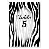 Zebra Theme Table Numbers テーブルナンバー (正面)