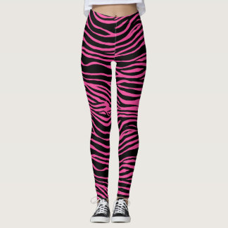 Zebra、Tigerのストライプカスタマイズ可能な背景色 レギンス