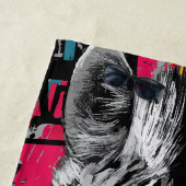 Zebra Urban Graffiti Street Art Illustration ビーチタオル (インサイチュ)