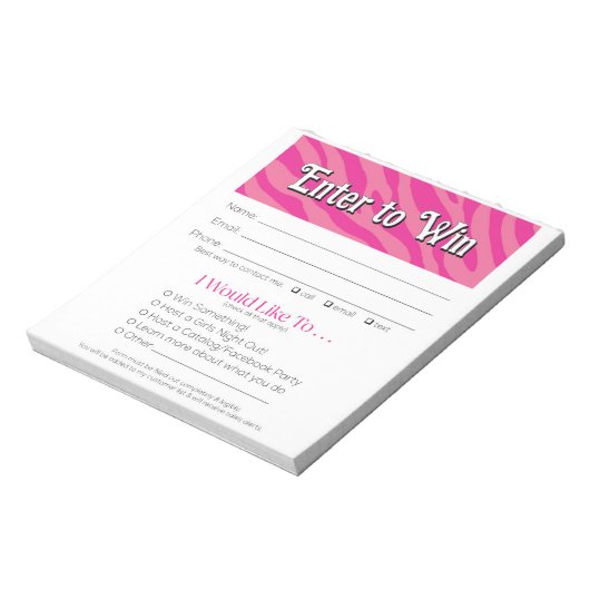 Zebra Vendor Event Leads Drawing Slip Booking  ノートパッド (回転)