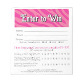 Zebra Vendor Event Leads Drawing Slip Booking  ノートパッド (正面)