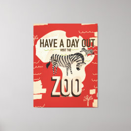 Zebra Vintage Travel Posterにアクセス。 キャンバスプリント