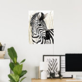 Zebra Wall Art Home Decor ポスター (ホームオフィス)