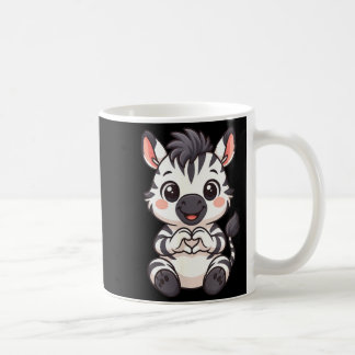 Zebra with heart women girls kids heart cute zebra コーヒーマグカップ
