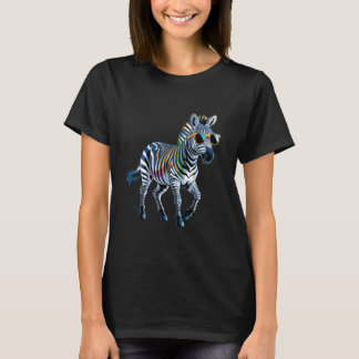 Zebra with Sunglasses Artwork African Animal Lover Tシャツ