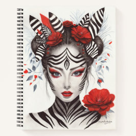 Zebra Woman – 受賞歴のあるアーポップ・アートのト ノートブック