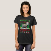 Zebra   Xmas Tree Lights Ugly Santa Zebra Christma Tシャツ (正面フル)