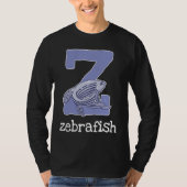 Zebrafish Alphabet Letter Fish  Kids Tシャツ (正面)