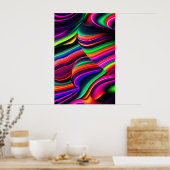 #ZebraPattern #WildlifeArt #AnimalPrint ポスター (キッチン)