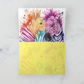 Zebrasグリーテカラフルィングカード カード (内部)