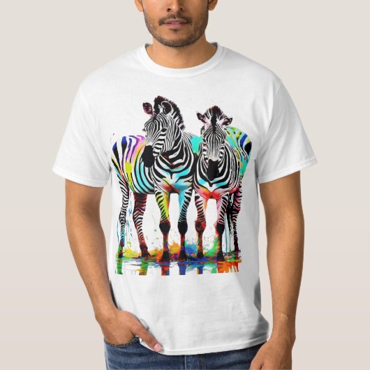 Zebras bunt tシャツ (正面)