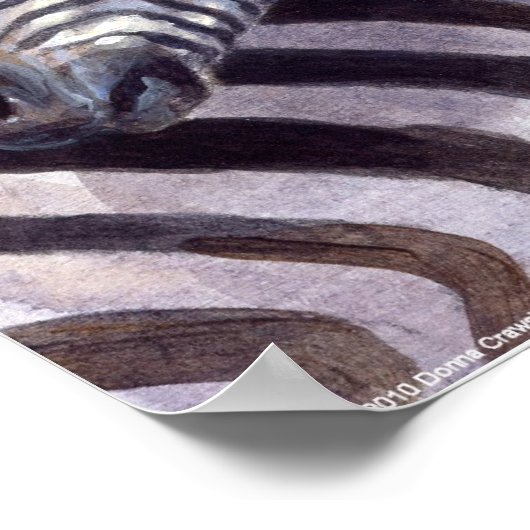 Zebras by Dona Crawshaw ポスター (角)