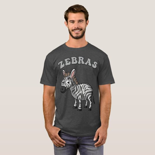 Zebras kid animal retro tシャツ (正面フル)