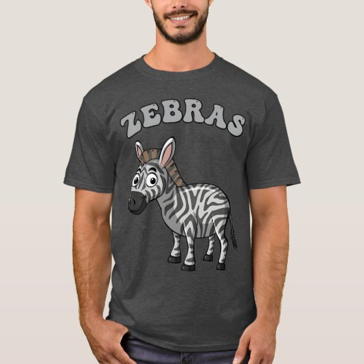 Zebras kid animal retro tシャツ (正面)