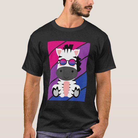 Zebras Pride Bisexual Flag LGBTQ Proud Ally Pride  Tシャツ (正面)