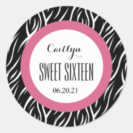 ZEBRASweet sixteen16カスタムV16ブラックとピンク ラウンドシール