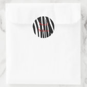 zebravertical,Sweet sixteen..sticking ラウンドシール (バッグ)