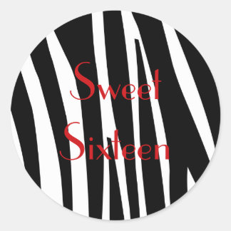 zebravertical,Sweet sixteen..sticking ラウンドシール