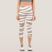Zebre beige  カプリレギンス (正面)