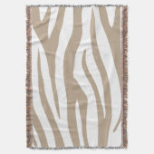 Zèbre beige スローブランケット (正面縦)