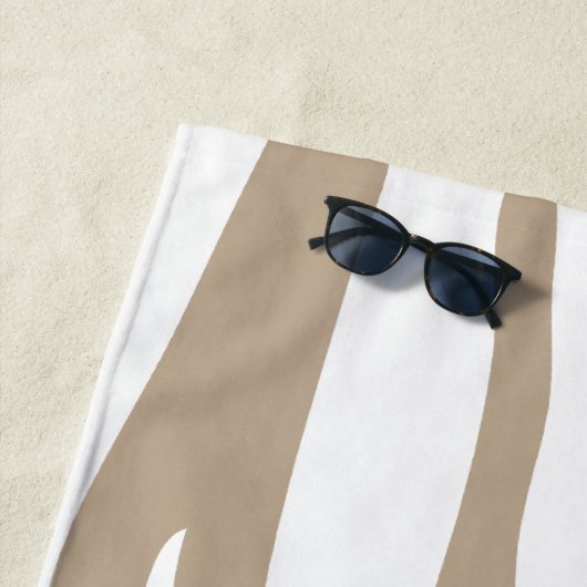 Zèbre beige ビーチタオル (インサイチュ)