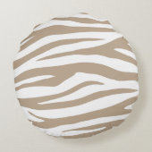 Zèbre beige ラウンドクッション (裏面)
