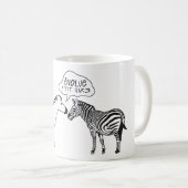 zebre humour code barre qr evolution citation drol コーヒーマグカップ (正面右)
