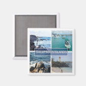 zEC003 GALAPAGOS諸島，モザイク，エクアドル，冷蔵庫 マグネット (正面/裏面)