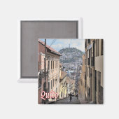 zEC009 QUITO，旧市街，アメリカ，冷蔵庫 マグネット (正面/裏面)