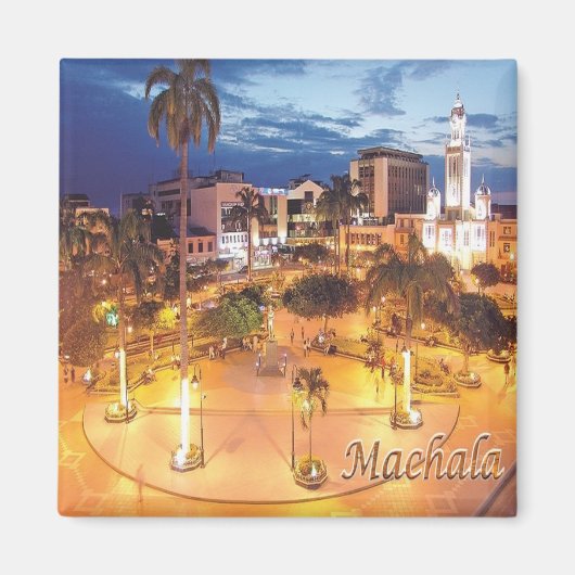 zEC014 MACHALA，エクアドル，アメリカ，冷蔵庫 マグネット (正面)