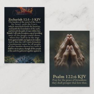 Zechariah 12:1-10 and Psalm 122:6 KJV カード