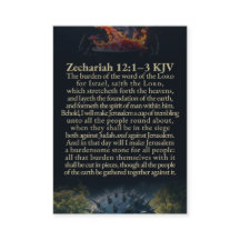 Zechariah 12:1-10 and Psalm 122:6 KJV カード