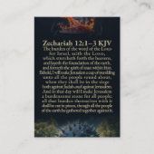 Zechariah 12:1-10 and Psalm 122:6 KJV Card 名刺 (正面)