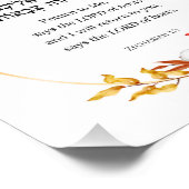 Zechariah 1 Return to Me Hebrew Bible Verse フォトプリント (角)