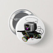 ZEDの六角形のv1.0ボタン 缶バッジ (正面&裏面)