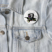 ZEDの六角形のv1.0ボタン 缶バッジ (インサイチュ)