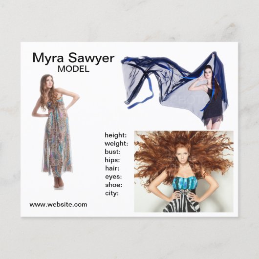 Zedカードのモデル – 写真のアップロード チラシ (正面)