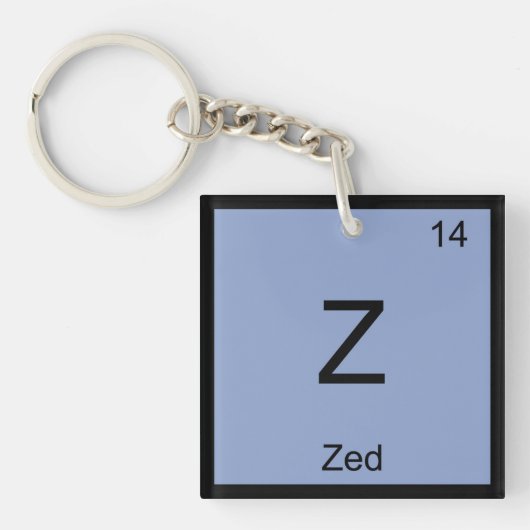 Zedネーム 化学元素周期表 キーホルダー (正面)