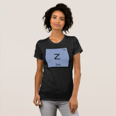 Zed 名前 化学元素周期表 tシャツ (正面フル)