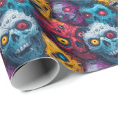 Zed Head - Neon Zombie Horde Pattern ラッピングペーパー (ロールコーナー)