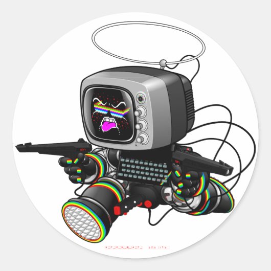 ZED HEX v1.0ステッカー ラウンドシール (正面)