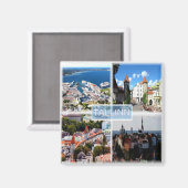 zEE005 TALLIN，旧市港，エストニア –  マグネット (正面/裏面)