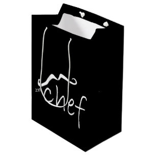 Zee Chef フランスの Black MGB ミディアムペーパーバッグ