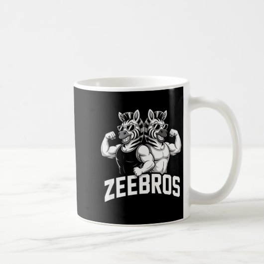 Zeebros Cute Zebra Duo Design For Zebros Lovers  コーヒーマグカップ (右)